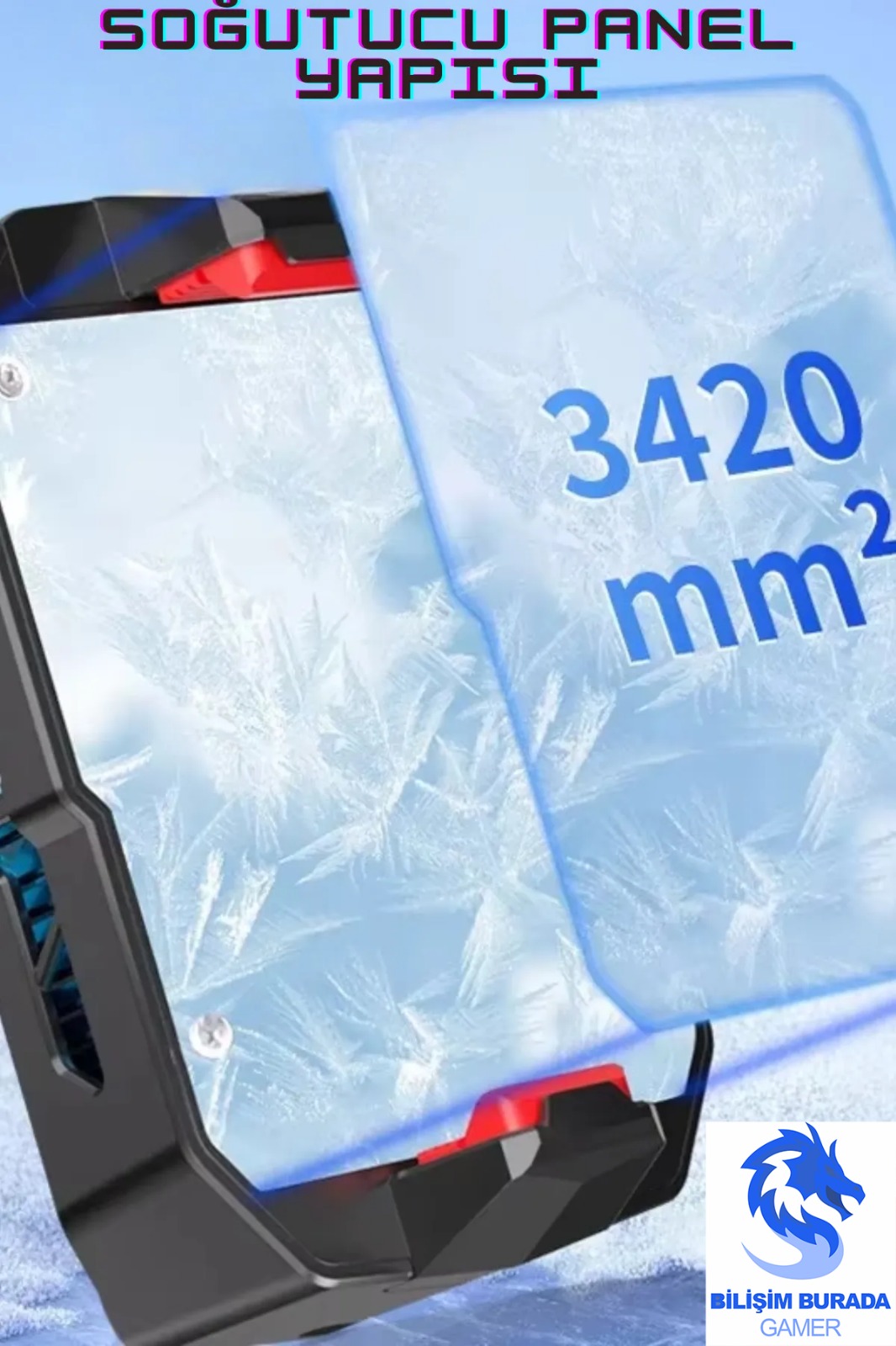 Bilişim Burada S17 2400mAh Yarı İletken Mobil Oyun Kablosuz Telefon Soğutucu Fan
